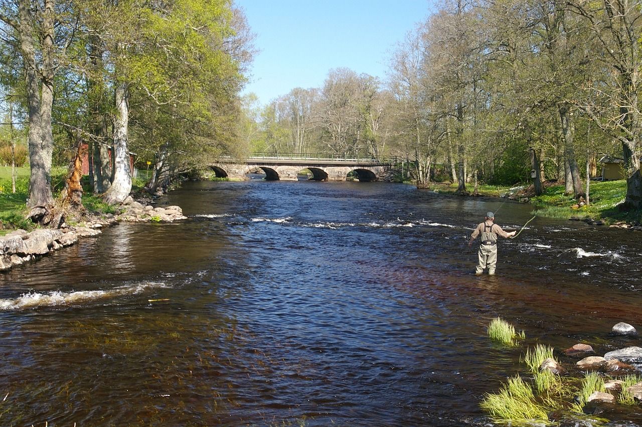 materiel de pêche en rivière